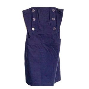 Navy Lily Pulitzer Strapless Dress with pockets